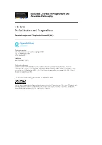 Perfectionism and Pragmatism