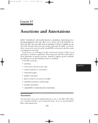 Assertions and Annotations