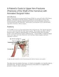 (Fractures of the Shaft of the Humerus) with Animated Surgical Video