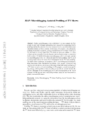 MAP: Microblogging Assisted Profiling of TV Shows