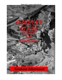 Oakeley Slate – Contents and Introduction