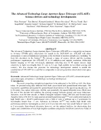 The Advanced Technology Large Aperture Space Telescope (ATLAST): Science Drivers and Technology Developments