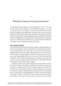 What Are Primary Directions? 1