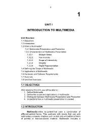 Introduction to Multimedia