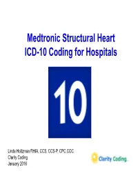 Medtronic Structural Heart ICD-10 Coding for Hospitals