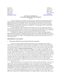 POEC 301 Syllabus