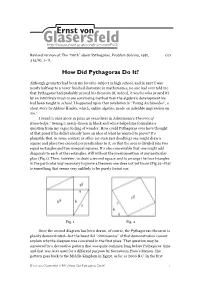 About Pythagoras, Problem Solving, 1981, 071 3 (5/6), 1–11