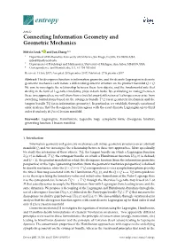 Connecting Information Geometry and Geometric Mechanics