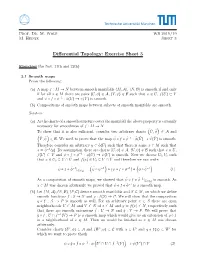 Differential Topology: Exercise Sheet 3