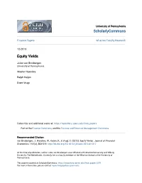 Equity Yields