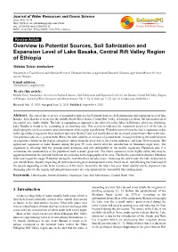 Overview to Potential Sources, Soil Salinization and Expansion Level of Lake Basaka, Central Rift Valley Region of Ethiopia