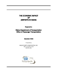The Economic Impact of Airports in Maine