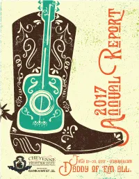 July 21-30, 2017 • Cfdrodeo.Com Daddy of ‘Em All® Table of Contents