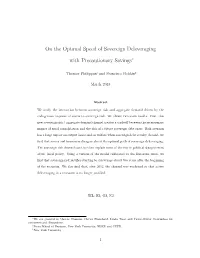 On the Optimal Speed of Sovereign Deleveraging