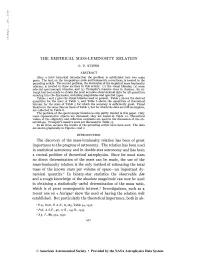 The Empirical Mass-Luminosity Relation G. P. Kuiper