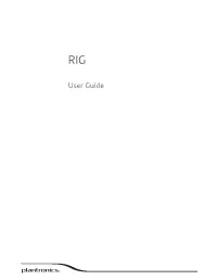 User Guide Contents
