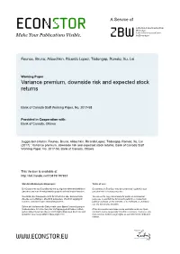 Variance Premium, Downside Risk and Expected Stock Returns