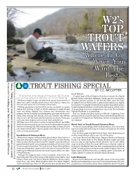 W2's TOP TROUT WATERS