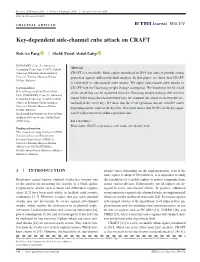 Key‐Dependent Side‐Channel Cube Attack on CRAFT
