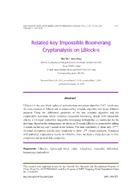Related-Key Impossible Boomerang Cryptanalysis on Lblock-S