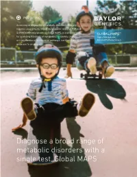 Diagnose a Broad Range of Metabolic Disorders with a Single Test, Global
