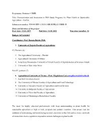 Erasmus+ CBHE Title: Harmonization and Innovation in Phd Study