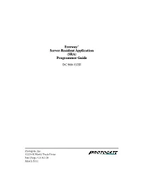 Freeway® Server-Resident Application (SRA) Programmer Guide