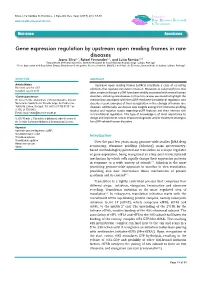 Gene Expression Regulation by Upstream Open Reading Frames In