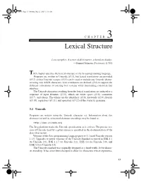 Lexical Structure