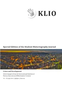 Special Edition of the Student Historiography Journal Crises and Development
