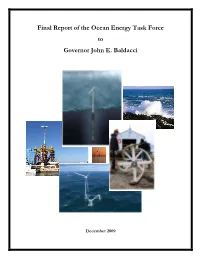 Final Report of the Ocean Energy Task Force to Governor John E. Baldacci