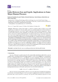 Links Between Iron and Lipids: Implications in Some Major Human Diseases