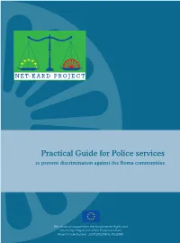 Practical Guide for Police Services to Prevent Discrimination Against the Roma Communities