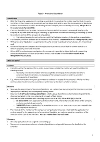 Provisional Liquidation Introduction After the Filing of An