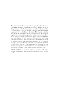 The Shaping of Deduction in Greek Mathematics   