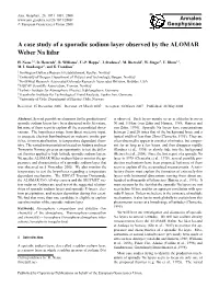 A Case Study of a Sporadic Sodium Layer Observed by the ALOMAR Weber Na Lidar