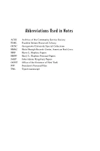 Abbreviations Used in Notes