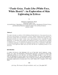 An Exploration of Skin Lightening in Eritrea