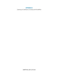 APPENDIX E Summary of Comments on January 2014 Draft Plan
