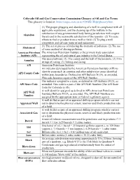 COGCC O&G Terms
