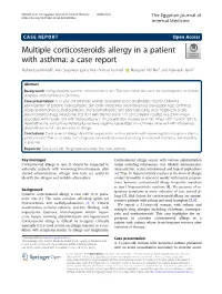 Multiple Corticosteroids Allergy in a Patient with Asthma: a Case Report