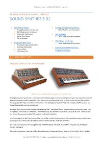 SOUND SYNTHESIS 01– Page 1 of 9