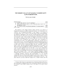 The Hidden Legacy of Palsgraf: Modern Duty Law in Microcosm