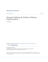 The Problem of Human Experimentation Larry I