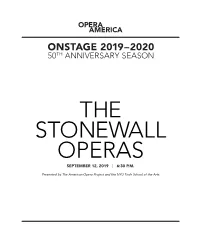 The Stonewall Operas Program