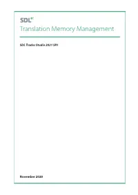 Translation Memory Management