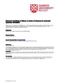 Diamond Machining of Silicon: a Review of Advances in Molecular Dynamics Simulation
