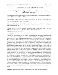 Functional Foods in Fad Diets: a Review
