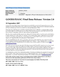 GOODS/ISAAC Final Data Release: Version 2.0