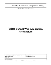 ODOT Default Web Application Architecture